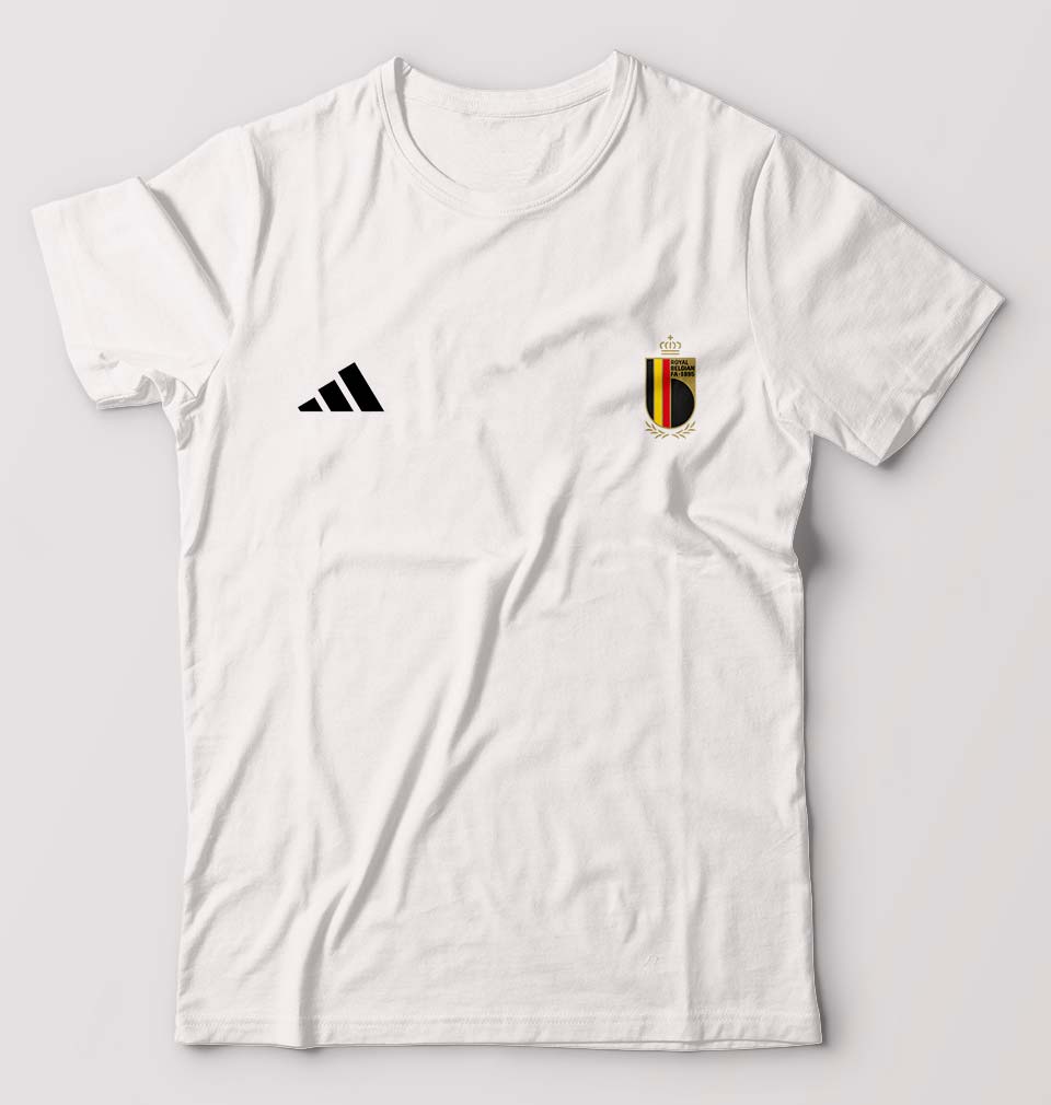 Belgium Football T-Shirt for Men-White-Ektarfa.online