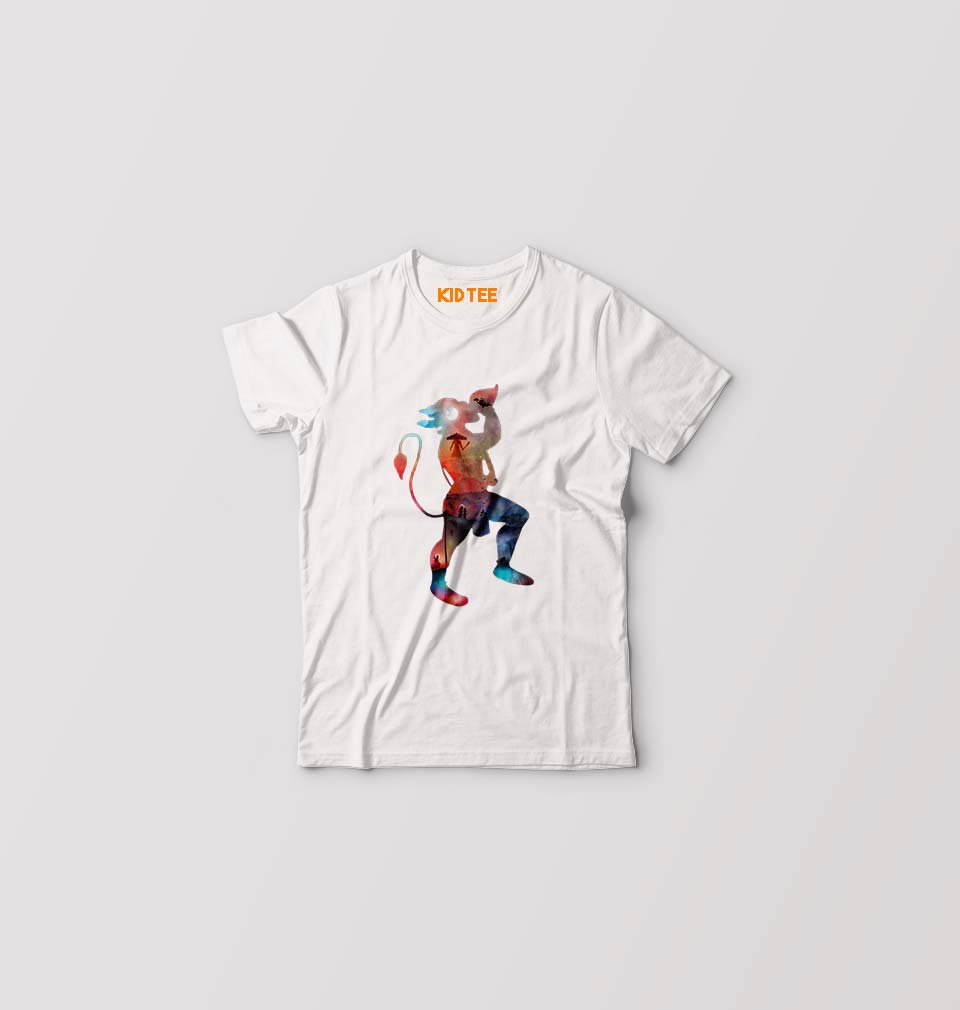 Hanuman Ji (God) Kids T-Shirt for Boy/Girl-White-Ektarfa.online