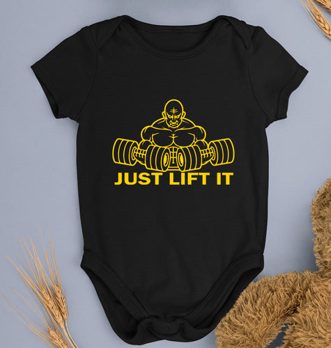 Gym Lift Kids Romper For Baby Boy/Girl-Black-Ektarfa.online