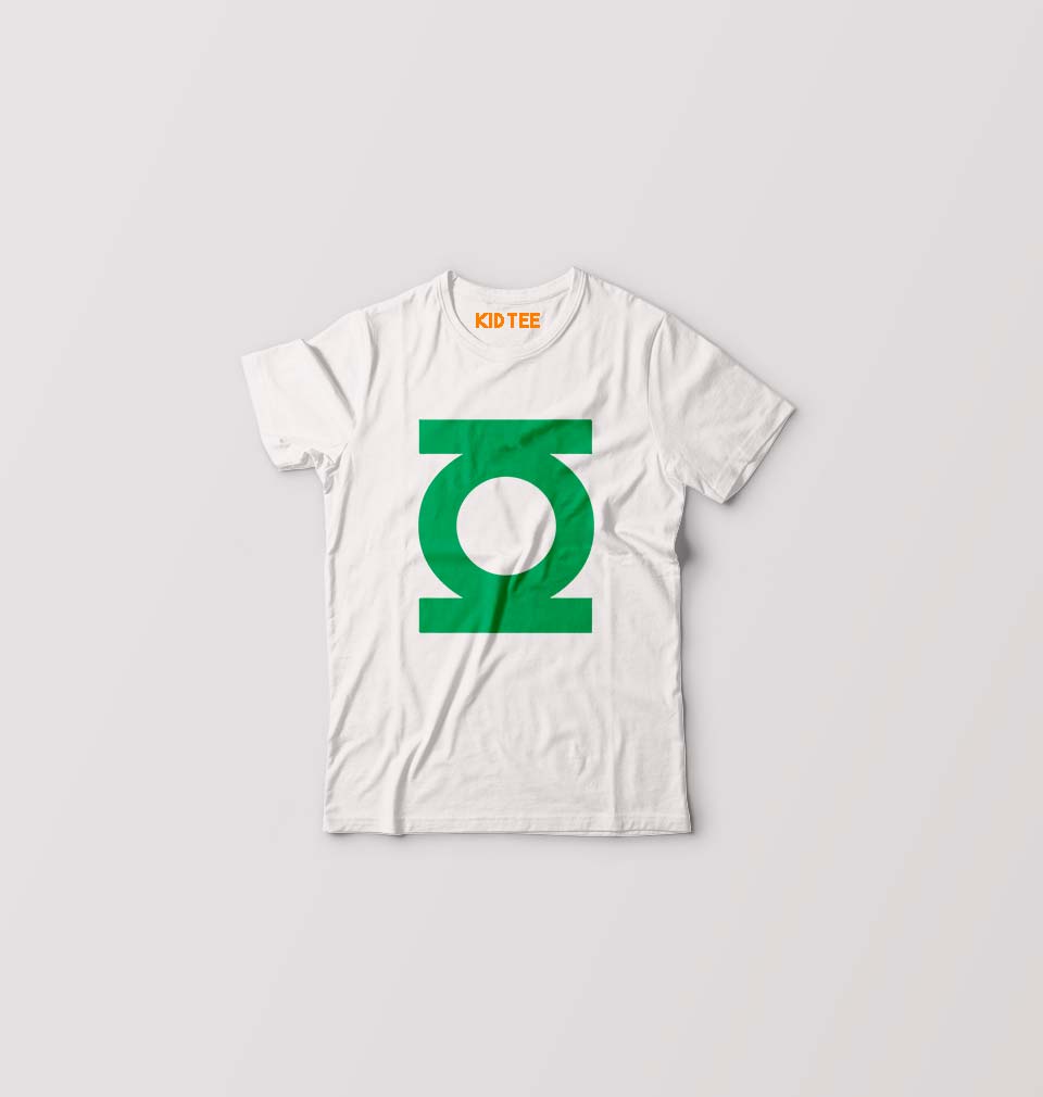 Green Lantern Superhero Kids T-Shirt for Boy/Girl-White-Ektarfa.online