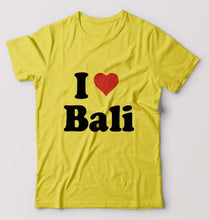 Load image into Gallery viewer, I Love Bali T-Shirt for Men-Yellow-Ektarfa.online
