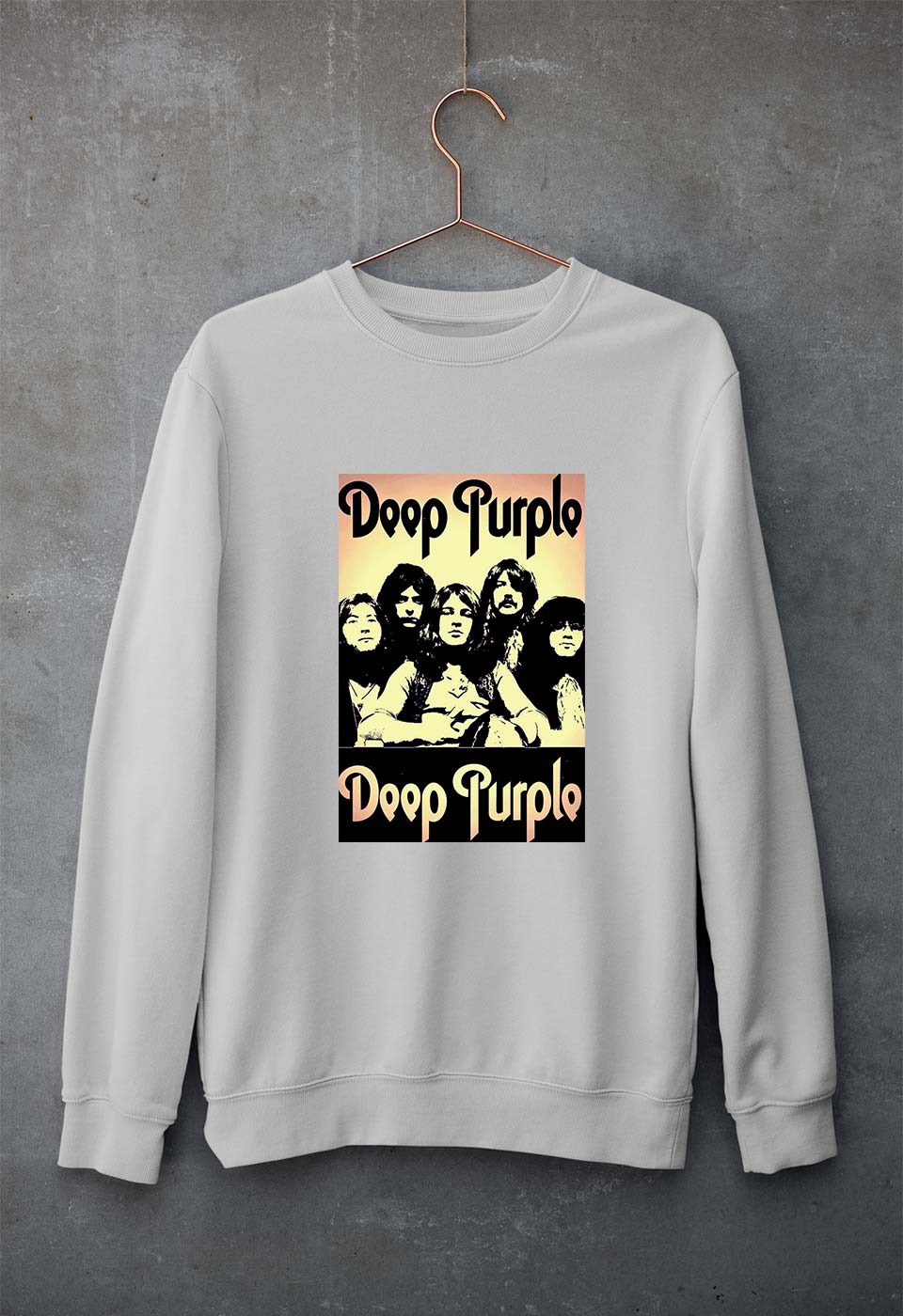 Deep Purple Unisex Sweatshirt for Men/Women-Grey Melange-Ektarfa.online