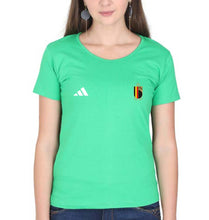 Load image into Gallery viewer, Belgium Football T-Shirt for Women-flag green-Ektarfa.online
