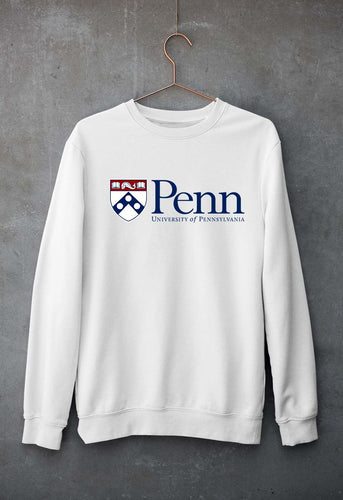 University of Pennsylvania Unisex Sweatshirt for Men/Women-S(40 Inches)-White-Ektarfa.online