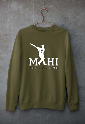 MS Dhoni (MSD) Unisex Sweatshirt for Men/Women-Olive Green-Ektarfa.online