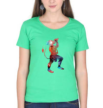 Load image into Gallery viewer, Hanuman Ji (God) T-Shirt for Women-flag green-Ektarfa.online
