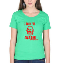 Load image into Gallery viewer, Karl Marx T-Shirt for Women-flag green-Ektarfa.online
