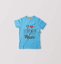 Load image into Gallery viewer, Love Music Piano Kids T-Shirt for Boy/Girl-Light Blue-Ektarfa.online
