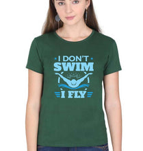 Load image into Gallery viewer, Swim T-Shirt for Women-Dark Green-Ektarfa.online
