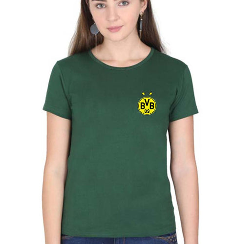 Borussia Dortmund T-Shirt for Women-Dark Green-Ektarfa.online