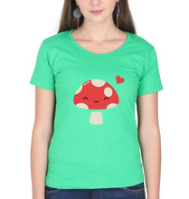 Load image into Gallery viewer, Mushroom T-Shirt for Women-flag green-Ektarfa.online
