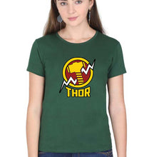 Load image into Gallery viewer, Thor Superhero T-Shirt for Women-Dark Green-Ektarfa.online
