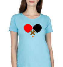 Load image into Gallery viewer, Table Tennie (TT) T-Shirt for Women-Light Blue-Ektarfa.online
