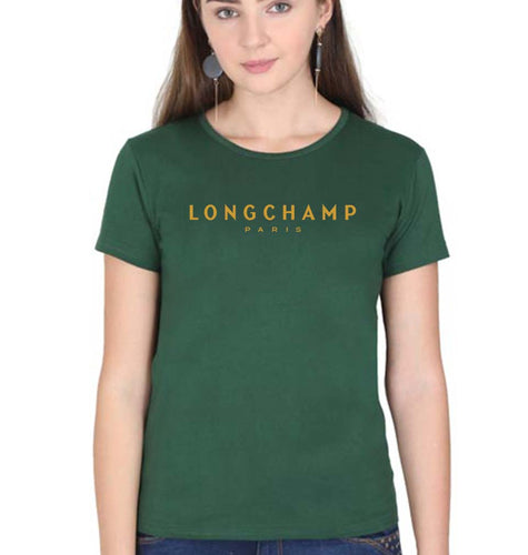 Longchamp T-Shirt for Women-Dark Green-Ektarfa.online