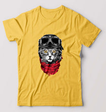 Load image into Gallery viewer, Cat T-Shirt for Men-Golden Yellow-Ektarfa.online
