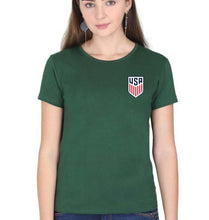 Load image into Gallery viewer, USA Football T-Shirt for Women-Dark Green-Ektarfa.online
