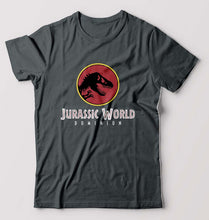 Load image into Gallery viewer, Jurassic World T-Shirt for Men-S(38 Inches)-Steel grey-Ektarfa.online
