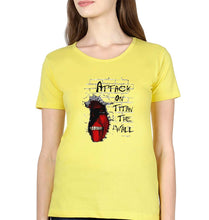 Load image into Gallery viewer, Attack on Titan T-Shirt for Women-Yellow-Ektarfa.online
