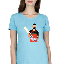 Load image into Gallery viewer, Virat Kohli T-Shirt for Women-Light Blue-Ektarfa.online
