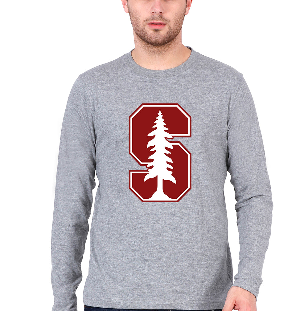 Stanford Full Sleeves T-Shirt for Men-Grey Melange-Ektarfa.online