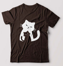 Load image into Gallery viewer, Cat T-Shirt for Men-Coffee Brown-Ektarfa.online
