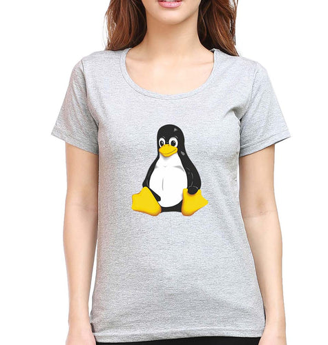 Linux T-Shirt for Women-Grey Melange-Ektarfa.online