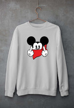 Load image into Gallery viewer, Mickey Mouse Fuck Unisex Sweatshirt for Men/Women-Grey Melange-Ektarfa.online
