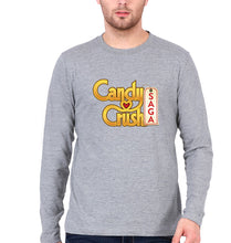 Load image into Gallery viewer, Candy Crush Full Sleeves T-Shirt for Men-Grey Melange-Ektarfa.online
