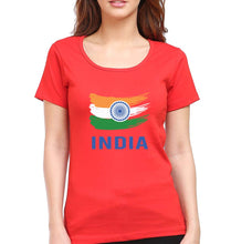 Load image into Gallery viewer, India T-Shirt for Women-Red-Ektarfa.online
