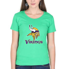 Load image into Gallery viewer, Vikings T-Shirt for Women-flag green-Ektarfa.online
