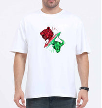 Load image into Gallery viewer, Share Market(Stock Market) Oversized T-Shirt for Men-White-Ektarfa.online
