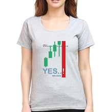 Load image into Gallery viewer, Share Market(Stock Market) T-Shirt for Women-Grey Malenge-Ektarfa.online
