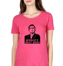 Load image into Gallery viewer, Michael Scott Best Boss T-Shirt for Women-Pink-Ektarfa.online
