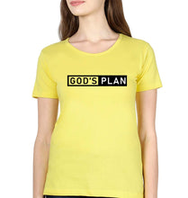 Load image into Gallery viewer, God&#39;s plan T-Shirt for Women-Yellow-Ektarfa.online
