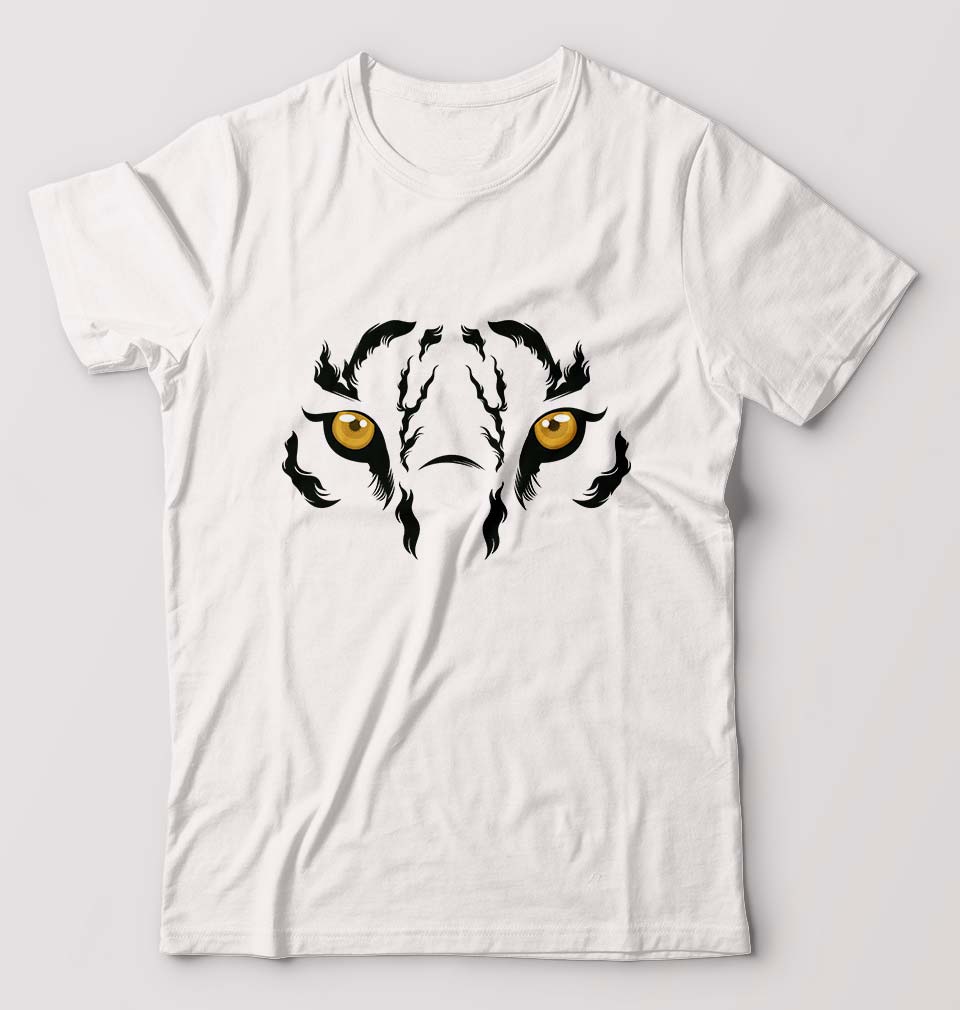 Tiger Eyes T-Shirt for Men-White-Ektarfa.online