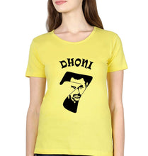 Load image into Gallery viewer, MS Dhoni (MSD) T-Shirt for Women-Yellow-Ektarfa.online
