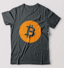 Load image into Gallery viewer, Cryptocurrency Bitcoin T-Shirt for Men-Steel grey-Ektarfa.online
