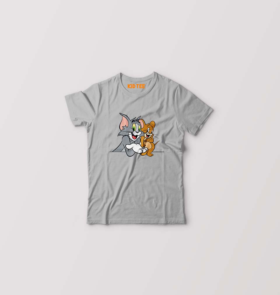 Tom and Jerry Kids T-Shirt for Boy/Girl-Grey-Ektarfa.online