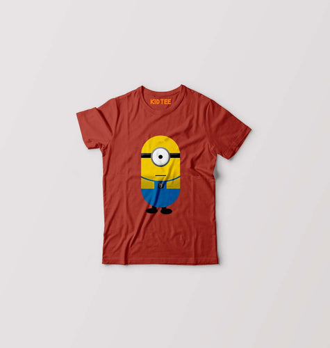 Minion Dispicable me Kids T-Shirt for Boy/Girl-Brick Red-Ektarfa.online