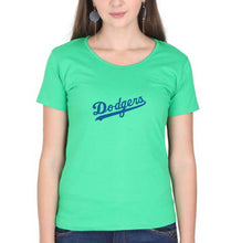 Load image into Gallery viewer, Los Angeles Dodgers T-Shirt for Women-flag green-Ektarfa.online
