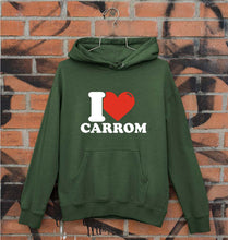 Load image into Gallery viewer, I Love Carrom Unisex Hoodie for Men/Women-Dark Green-Ektarfa.online
