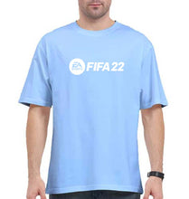 Load image into Gallery viewer, Fifa 22 Oversized T-Shirt for Men-Baby Blue-Ektarfa.online
