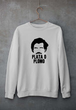 Load image into Gallery viewer, Narcos Plata O Plomo Unisex Sweatshirt for Men/Women-Grey Melange-Ektarfa.online
