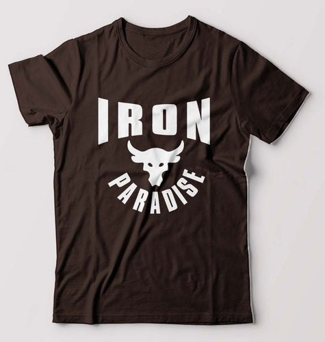 Iron Paradise T-Shirt for Men-Coffee Brown-Ektarfa.online