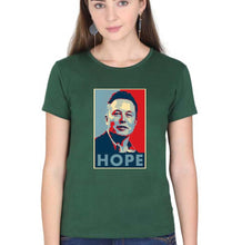 Load image into Gallery viewer, Elon Musk Hope T-Shirt for Women-Dark Green-Ektarfa.online
