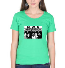 Load image into Gallery viewer, Niggaz Wit Attitudes (NWA) Hip Hop T-Shirt for Women-Flag Green-Ektarfa.online
