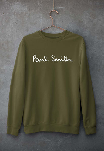 Paul Smith Unisex Sweatshirt for Men/Women-Olive Green-Ektarfa.online