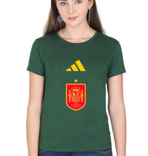 Load image into Gallery viewer, Spain Football T-Shirt for Women-Dark Green-Ektarfa.online
