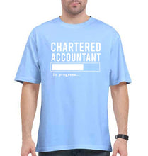 Load image into Gallery viewer, Chartered Accountants(CA) In Progress Oversized T-Shirt for Men-Baby Blue-Ektarfa.online
