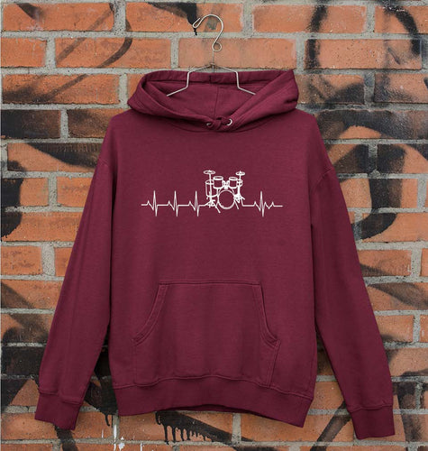Drummer Unisex Hoodie for Men/Women-Maroon-Ektarfa.online